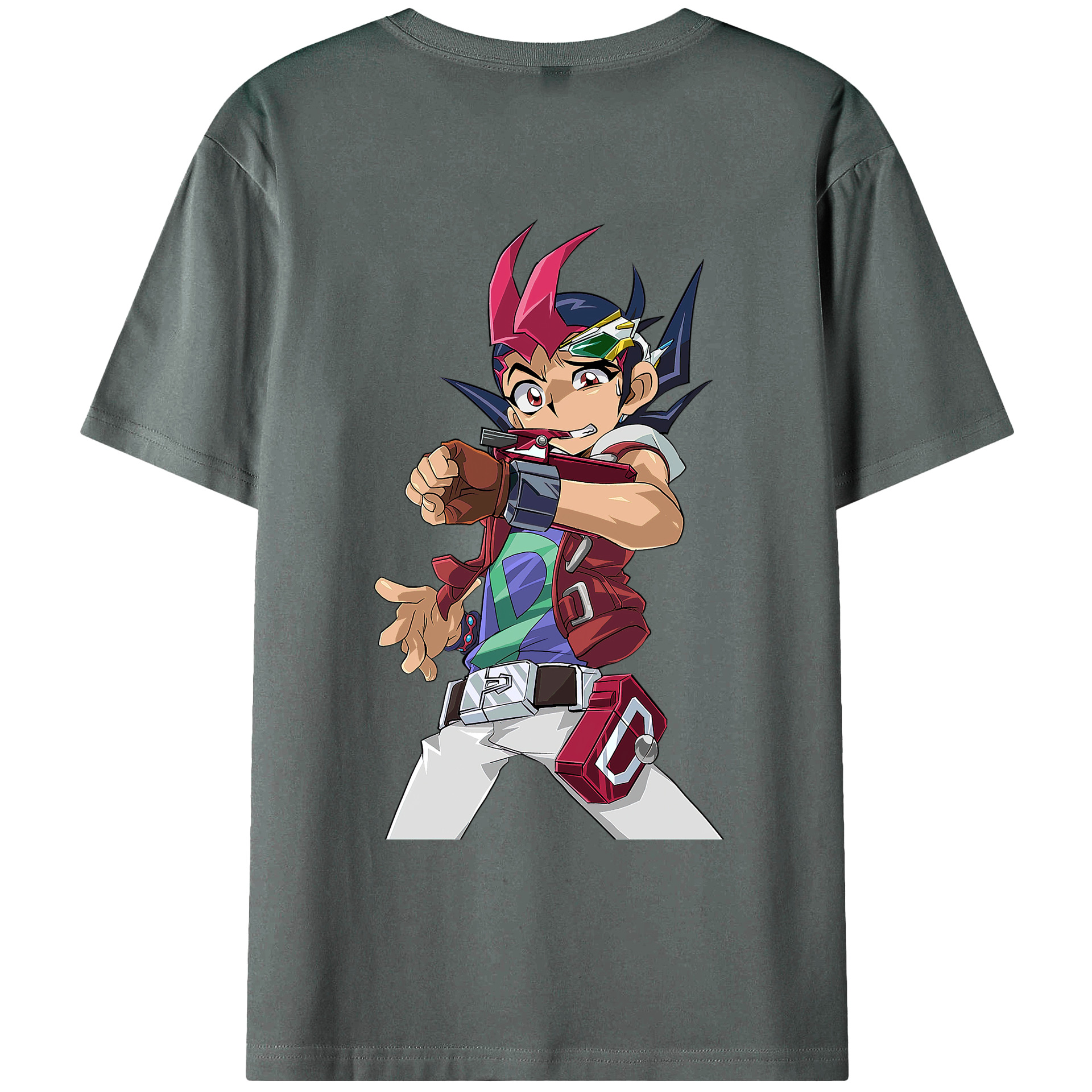 （画像用） 遊☆戯☆王 Yu-Gi-Oh! 綿100％ メンズ半袖Tシャツ（バックプリント） 通気性